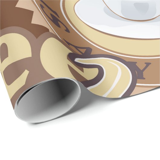 Koffiewinkelbord  cadeaupapier (Rol Hoek)