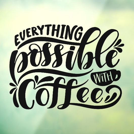 Koffiewinkeldecoratie - café  raamsticker (Vel 3)