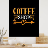Koffiewinkelen voor kunstkoffie poster (Keuken)