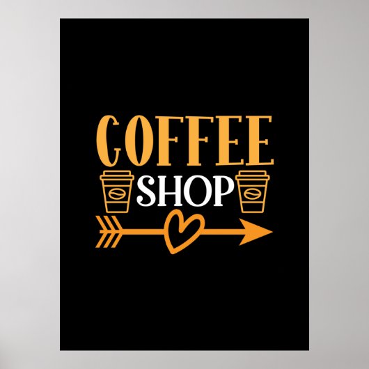 Koffiewinkelen voor kunstkoffie poster (Voorkant)
