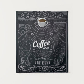 Koffiewinkelmandje Wandkleed