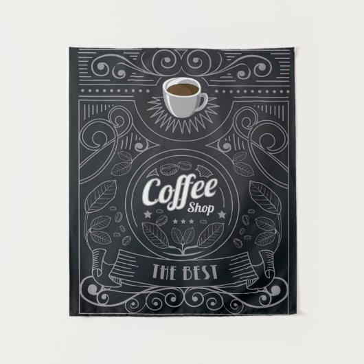 Koffiewinkelmandje Wandkleed (Voorkant)