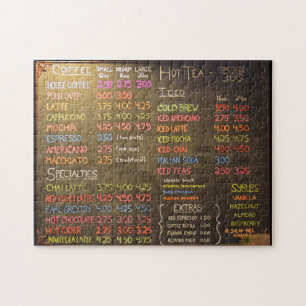Koffiewinkelmenu - 11x14 - 252 pc's legpuzzel
