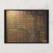 Koffiewinkelmenu - Briefkaart (Voorkant)