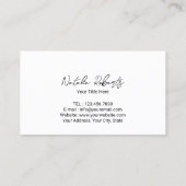 Koffiewinkelminimalistisch Visitekaartje (Achterkant)