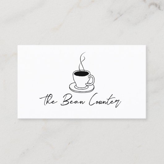 Koffiewinkelminimalistisch Visitekaartje (Voorkant)