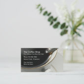 Koffiewinkelontwerp Visitekaartje (Staand voorkant)
