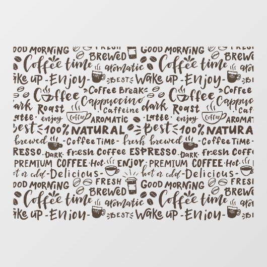 Koffiewinkelvensternummers, moderne raamkoeling raamsticker (Vel)