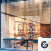 Koffiewinkelvensternummers, moderne raamkoeling raamsticker (Cafe Raam)