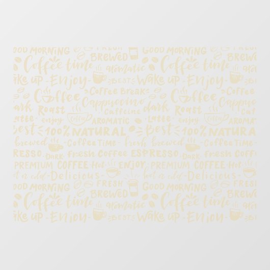 Koffiewinkelvensternummers, moderne raamkoeling raamsticker (Vel)