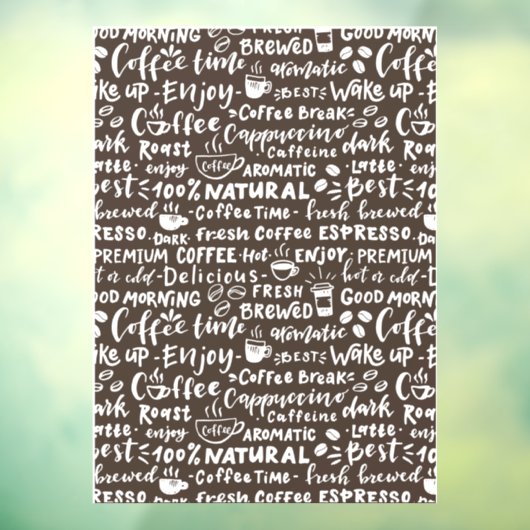 Koffiewinkelvensternummers, moderne raamkoeling raamsticker (Vel 3)