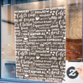 Koffiewinkelvensternummers, moderne raamkoeling raamsticker (Cafe Raam)