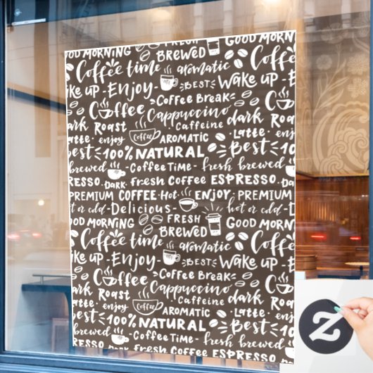 Koffiewinkelvensternummers, moderne raamkoeling raamsticker (Cafe Raam)