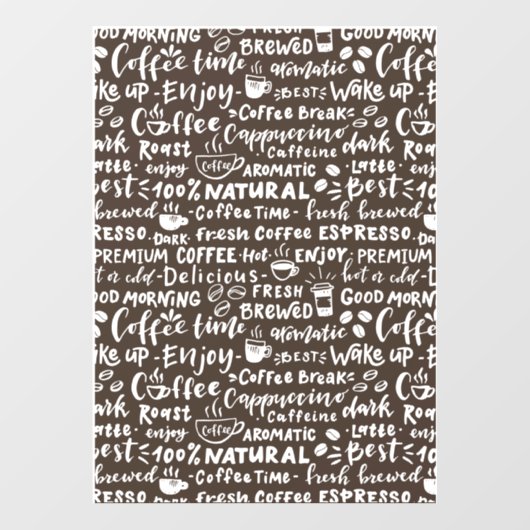 Koffiewinkelvensternummers, moderne raamkoeling raamsticker (Vel)