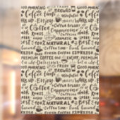 Koffiewinkelvensternummers, moderne raamkoeling raamsticker (Vel 2)