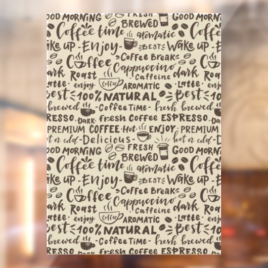 Koffiewinkelvensternummers, moderne raamkoeling raamsticker (Vel 2)