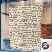 Koffiewinkelvensternummers, moderne raamkoeling raamsticker (Cafe Raam)