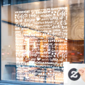 Koffiewinkelvensternummers, moderne raamsticker (Cafe Raam)