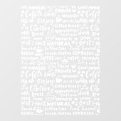 Koffiewinkelvensternummers, moderne raamsticker (Vel)