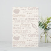 Koffiewoorden Briefpapier (Staand voorkant)