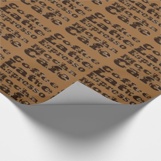 Koffiewoorden Cadeaupapier (Hoek)