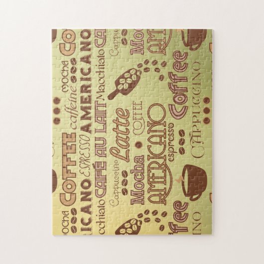 Koffiewoorden Legpuzzel (Verticaal)