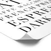 Koffiewoorden Poster (Hoek)