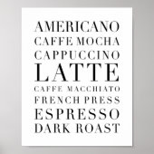 Koffiewoorden Poster (Voorkant)