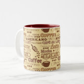 Koffiewoorden Tweekleurige Koffiemok (Voorkant links)