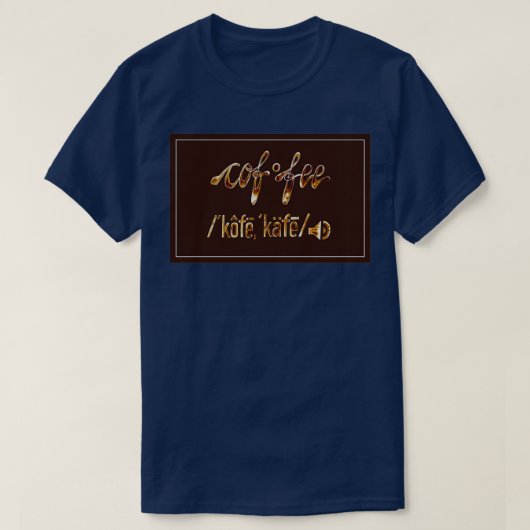 Koffiewoordenboek T-shirt (Design voorkant)