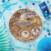 koffiewoordpartij papieren bordje (Feest)