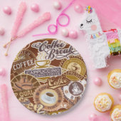 koffiewoordpartij papieren bordje (Feest)