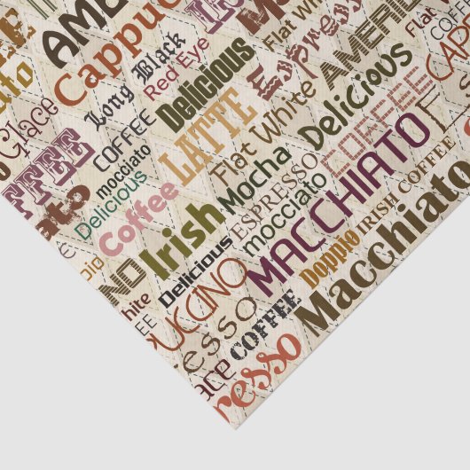 koffiewoordpartij tissuepapier (Detail)