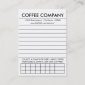 koffiewoordzoeker puzzle loyaliteitskaart klantenkaartje (Achterkant)