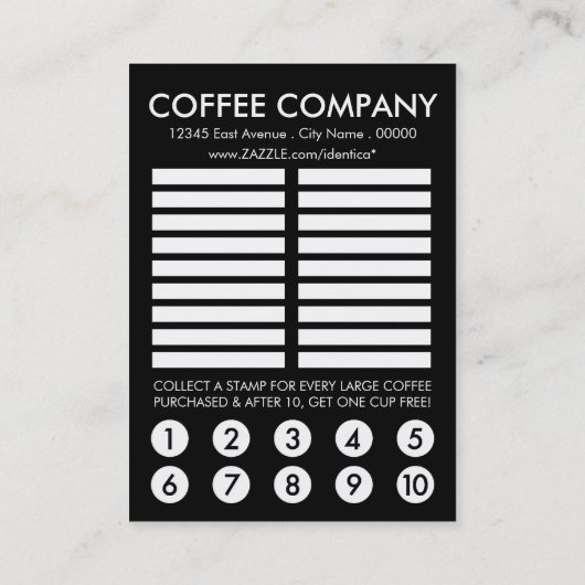 koffiewoordzoeker puzzle ponskaart klantenkaartje (Achterkant)