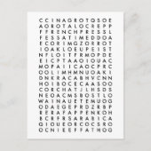 koffiewoordzoekpuzzel briefkaart (Voorkant)