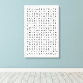 koffiewoordzoekpuzzel canvas afdruk (Insitu (Houten vloer))