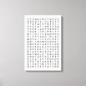 koffiewoordzoekpuzzel canvas afdruk (Voorkant)