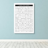 koffiewoordzoekpuzzel canvas afdruk (Insitu (Houten vloer))