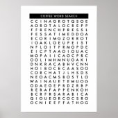 koffiewoordzoekpuzzel poster (Voorkant)