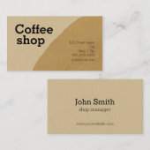 Koffiezaak bistro bar roasting business visitekaartje (Voorkant / Achterkant)