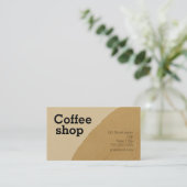 Koffiezaak bistro bar roasting business visitekaartje (Staand voorkant)