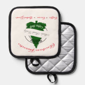 Koffiezaak kerstbord pannenlap (Voorkant / Achterkant)