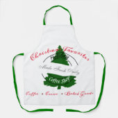 Koffiezaak kerstbord schort (Voorkant)
