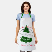 Koffiezaak kerstbord schort (Gedragen)