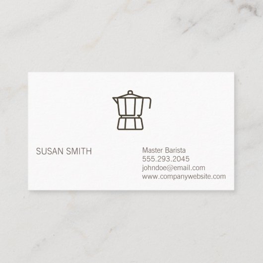 Koffiezaak | Koffiebonen Visitekaartje (Achterkant)