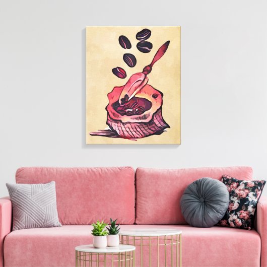 Koffiezak Canvas Afdruk (Insitu (Woonkamer))