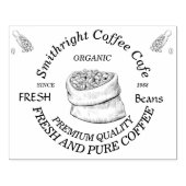 Koffiezak, vers gebrand rubberstempel (Afrduk)