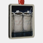 Koffiezakken 1990 metalen ornament (Rechts)