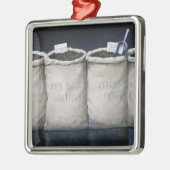 Koffiezakken 1990 metalen ornament (Links)